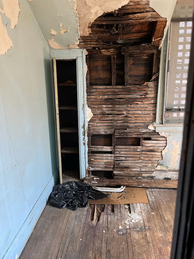 interior space with wood-type flooring