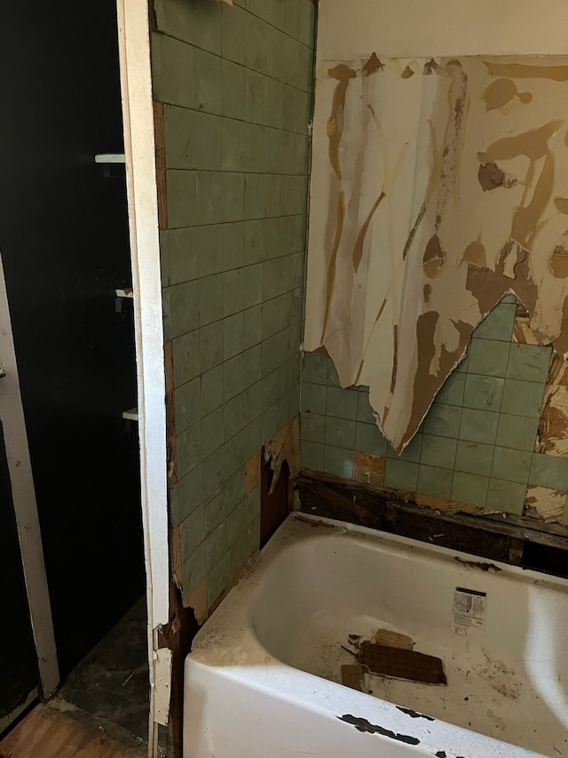 bathroom with a bathing tub