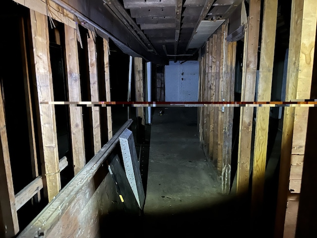 misc room with concrete flooring