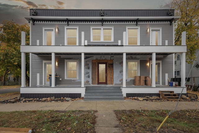 view of front of property with covered porch