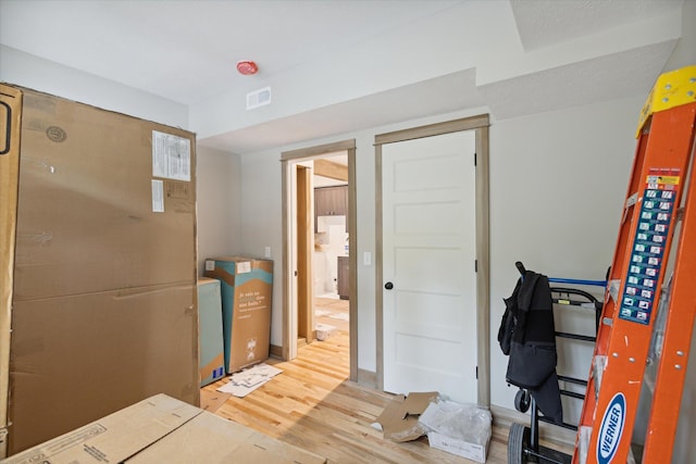 interior space featuring wood-type flooring