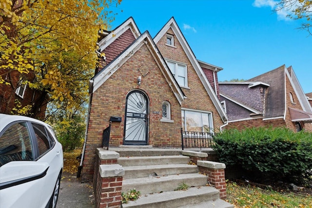 view of tudor-style house