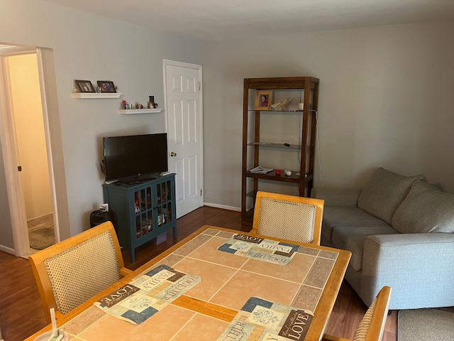 living room featuring hardwood / wood-style flooring