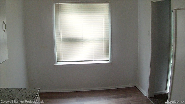 18498 Fielding St, Detroit, MI 48219 - empty room featuring wood finished floors and baseboards