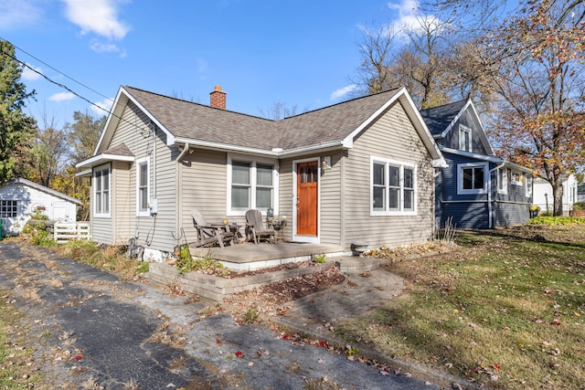 view of front of home featuring a patio