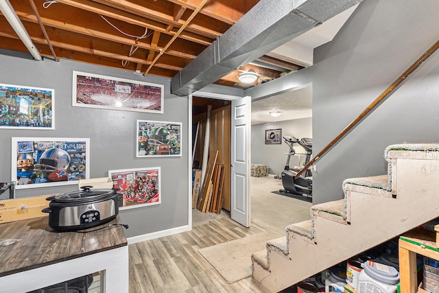 interior space featuring light hardwood / wood-style flooring