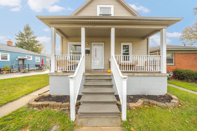 bungalow-style home featuring a porch