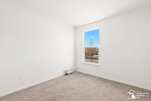 view of carpeted empty room