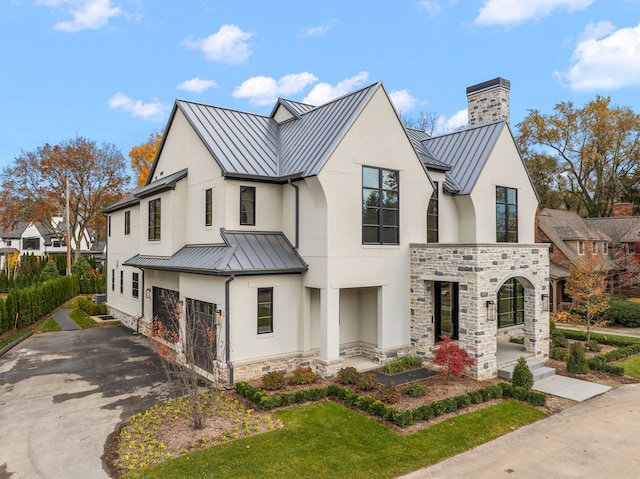 view of modern inspired farmhouse