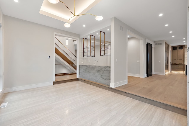 empty room featuring light hardwood / wood-style flooring