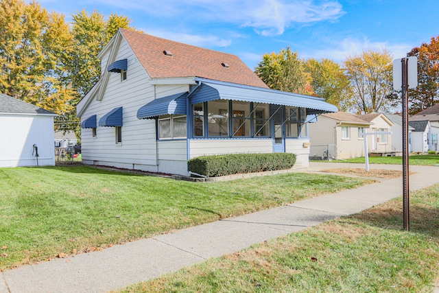 exterior space with a lawn