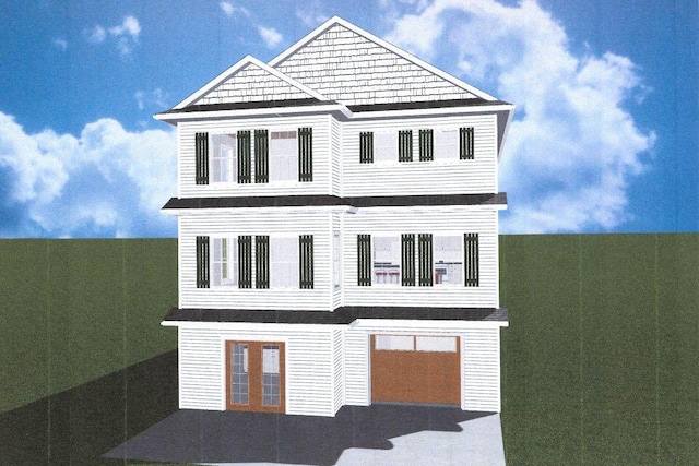 view of front facade with a garage