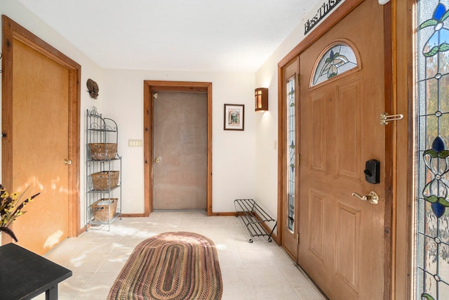 view of tiled foyer