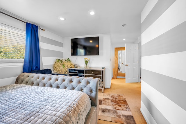 view of carpeted bedroom