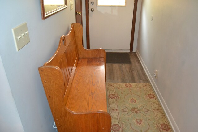 hall featuring hardwood / wood-style floors