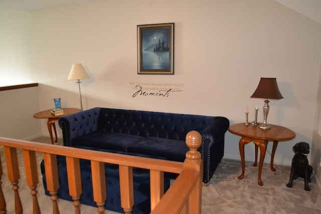 living room featuring carpet floors