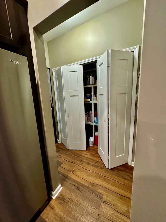 hallway featuring light hardwood / wood-style floors