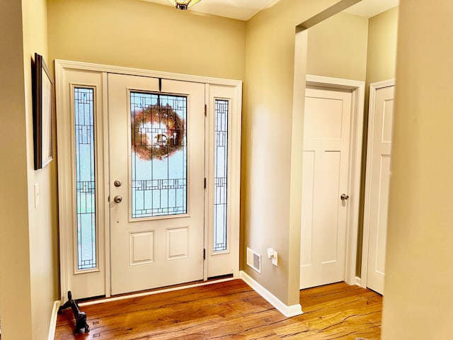 foyer featuring light wood-type flooring