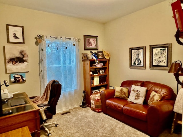 office with carpet flooring