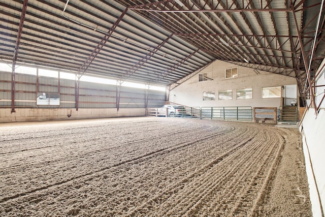 view of horse barn