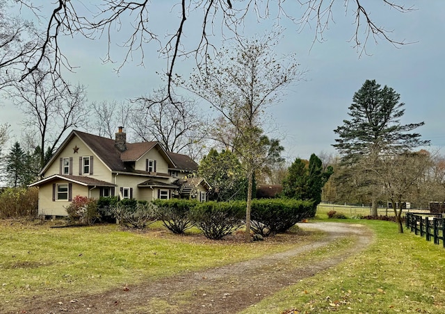 exterior space featuring a lawn