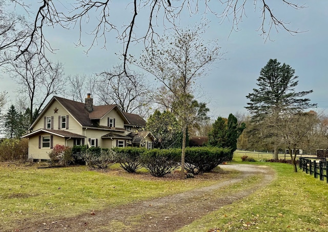 exterior space featuring a yard