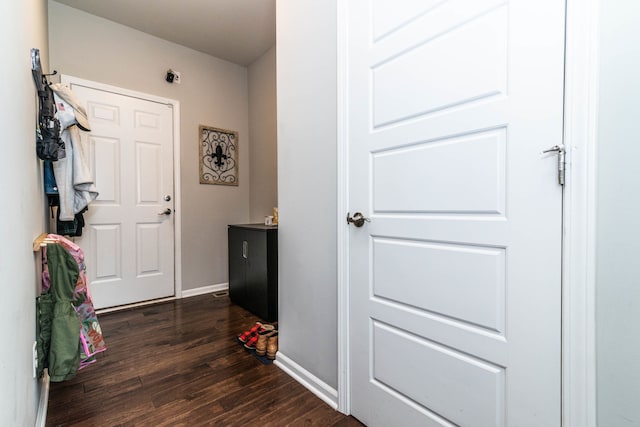 interior space featuring dark hardwood / wood-style flooring