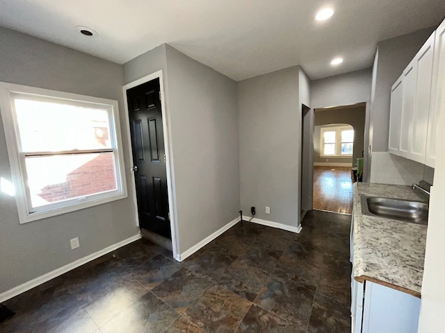 interior space featuring sink