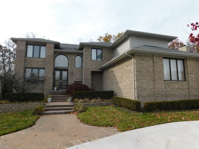 view of front of property featuring french doors