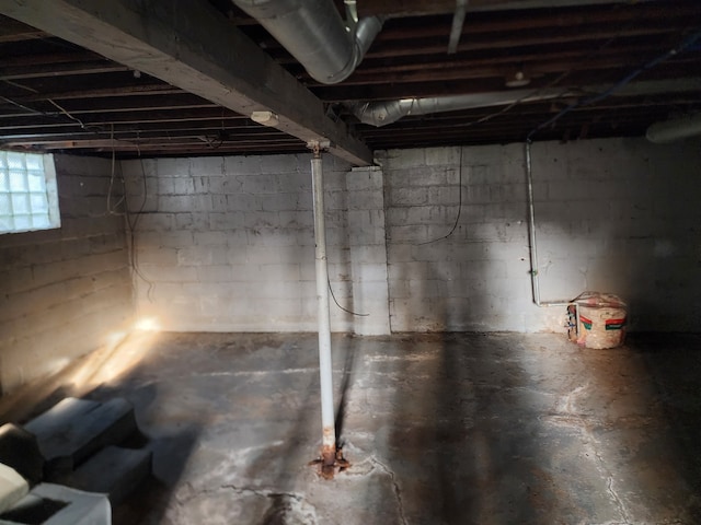 view of basement