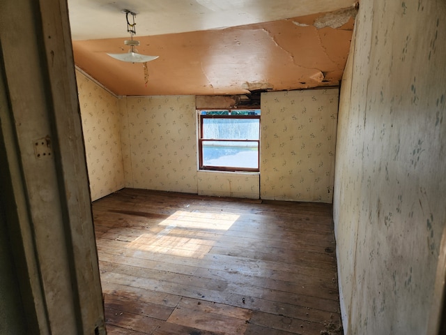 unfurnished room with wood-type flooring