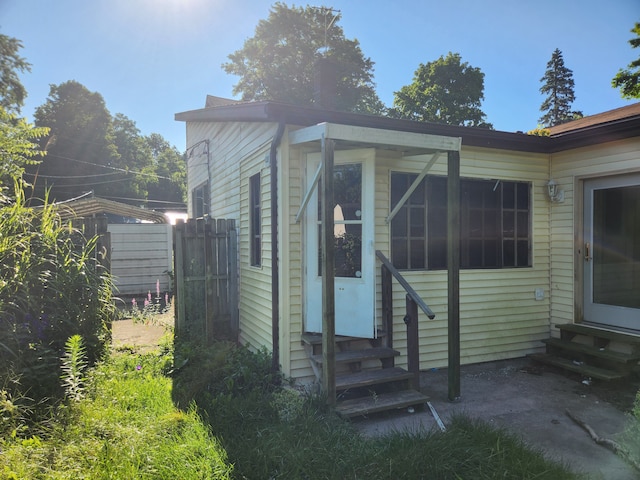 view of doorway to property