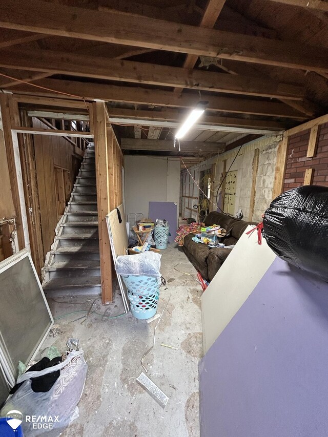 7174 Center Rd, Mount Morris, MI 48458 - basement featuring stairway