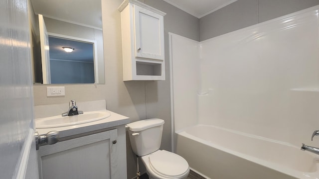 875 W Grand River Ave Unit 35, Williamston, MI 48895 - bathroom with vanity, crown molding, and shower / bath combination
