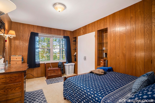 4102 Highgate Rd, Norton Shores, MI 49441 - carpeted bedroom with wood walls