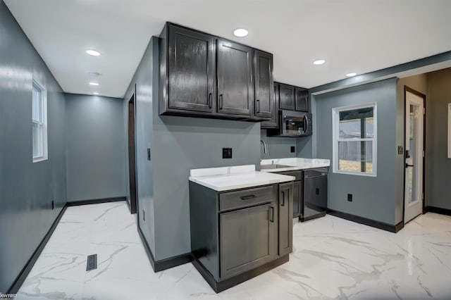 kitchen with sink and stainless steel appliances