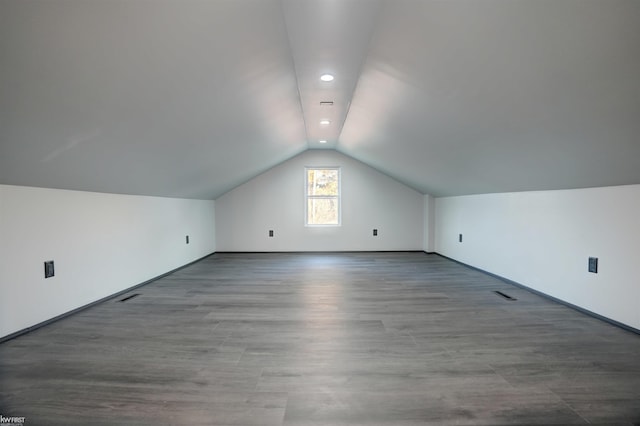 bonus room with lofted ceiling