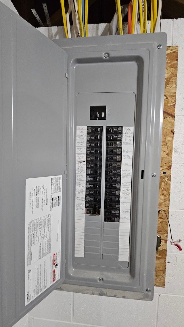 utility room featuring electric panel