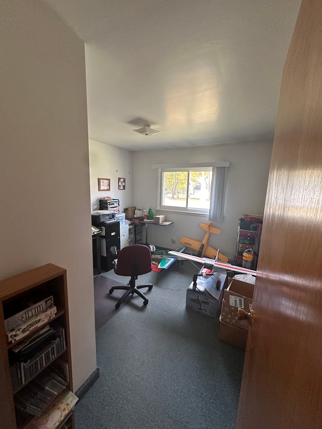 view of carpeted office