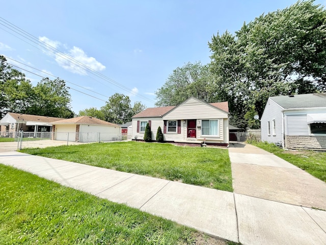 view of front of house with a front yard