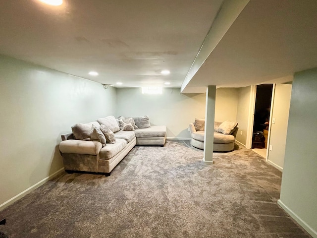 view of carpeted living room