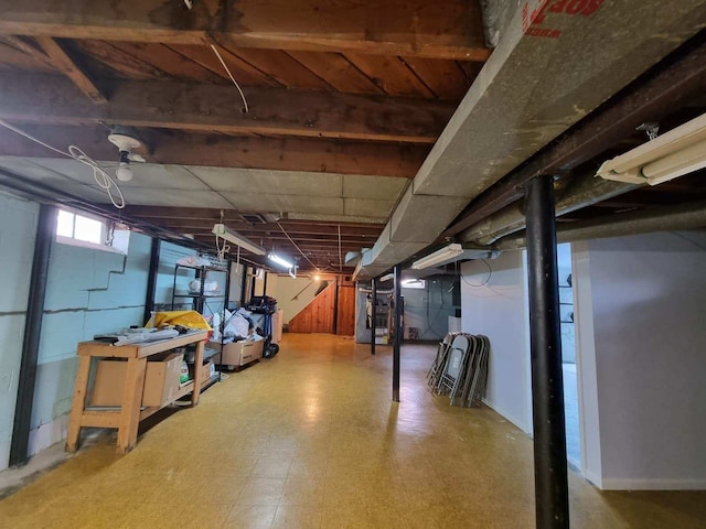 view of basement