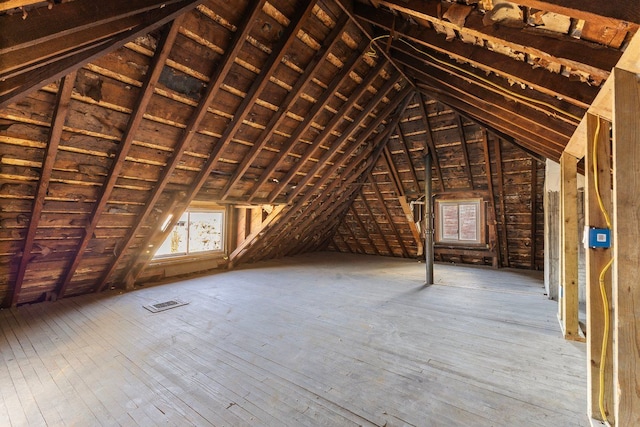 view of attic