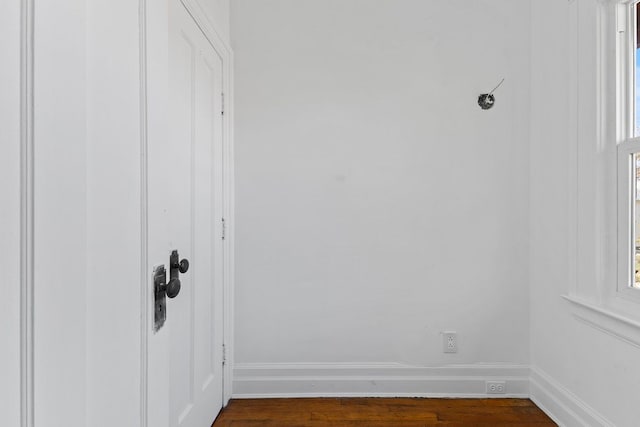 interior space featuring dark hardwood / wood-style flooring