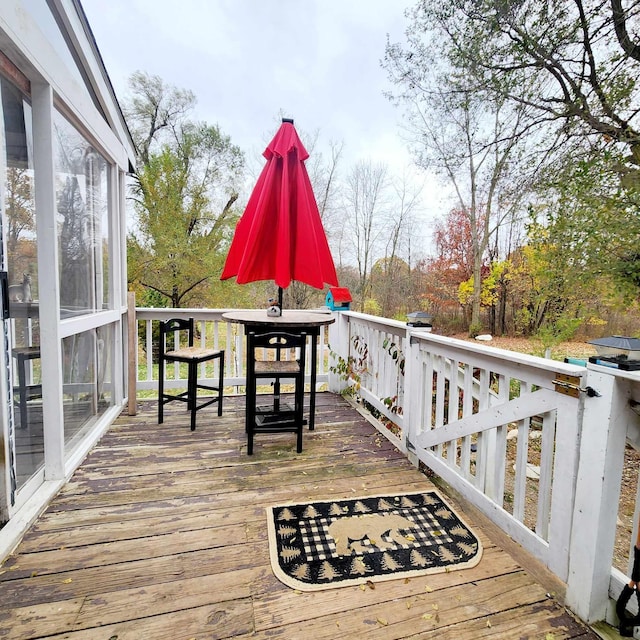 view of wooden terrace