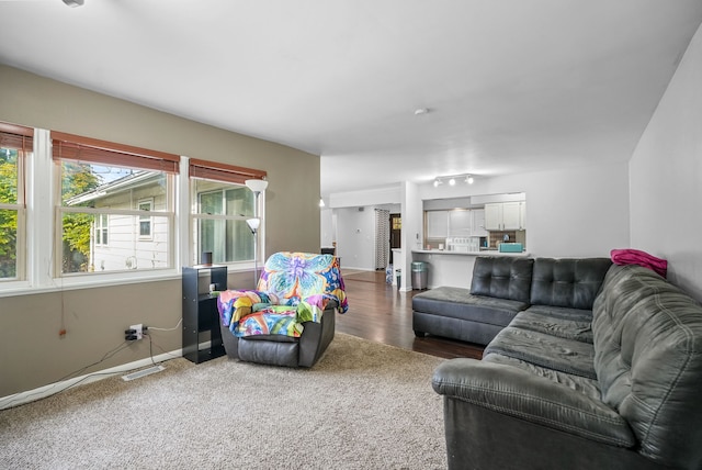 view of carpeted living room