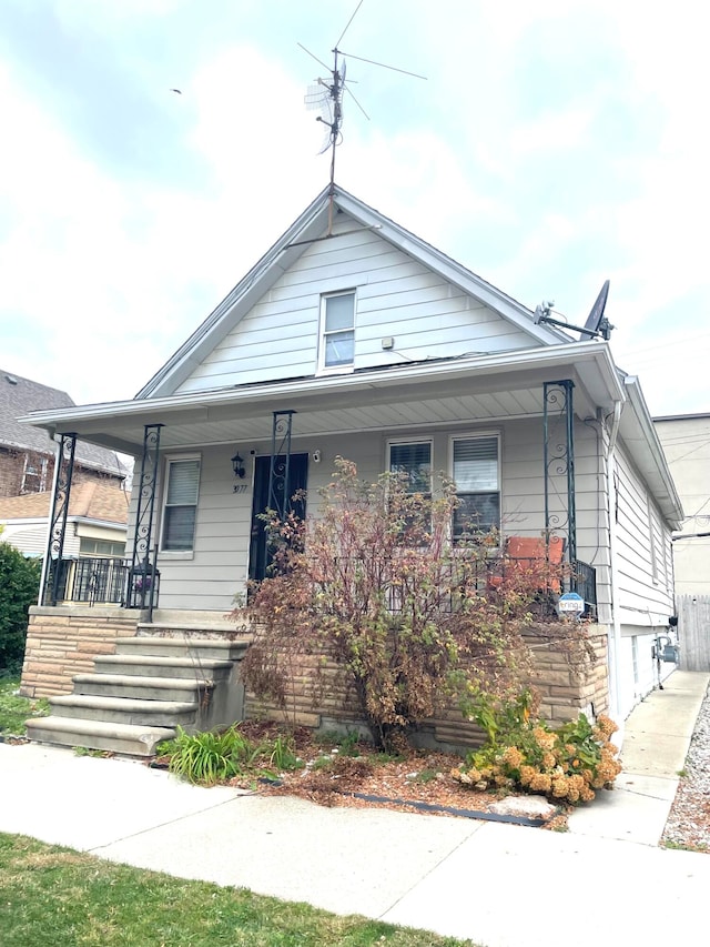 bungalow with covered porch