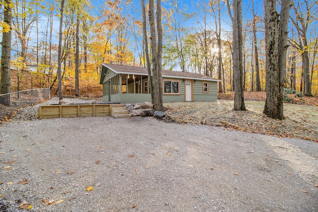 view of front of home