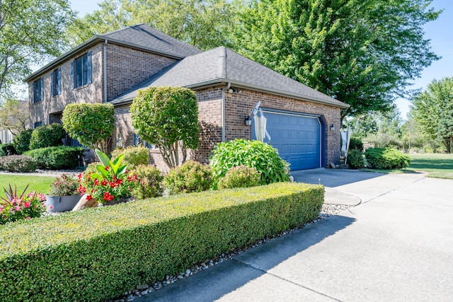 view of home's exterior with a garage