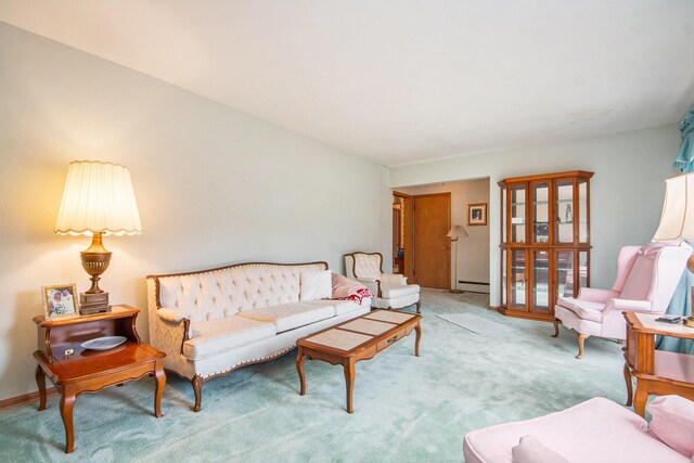 288 E 88th St, Newaygo, MI 49337 - living room with carpet floors and a baseboard radiator